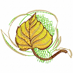 Leaves Embroidery Design 6